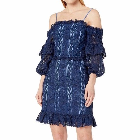 Summer Sale! Parker Irma Lace Dress in Navy - Picture 2 of 4